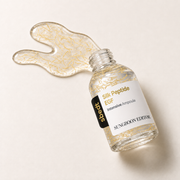 Silk Peptide EGF serum bottle and clear serum texture